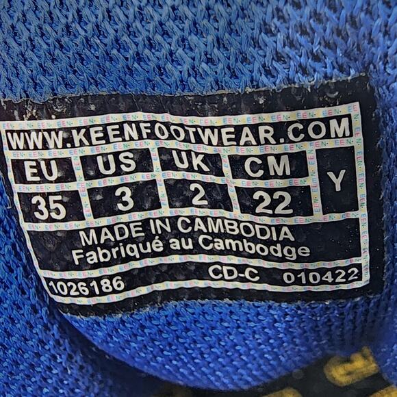 Keen Newport H2sho Sandals Unisex 3 Blue Rainbow Nylon Sport Closed Toe 1026186 - Picture 11 of 12